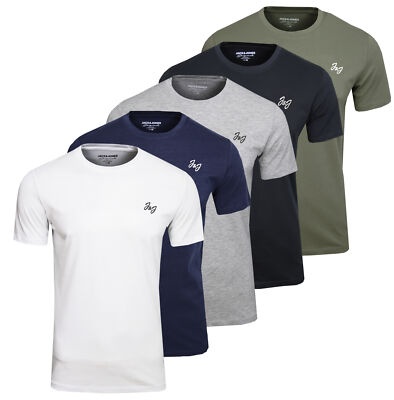 Jack and Jones Herren T-Shirt Tee im 5er Spar Set