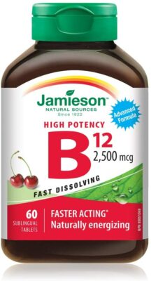 Jamieson Vitamin B12 Methylcobalamin 2,500 mcg, 60 tabs