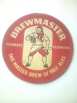 Vintage FLOWERS / BREWMASTER - Cat No'08 Bierdeckel / Untersetzer
