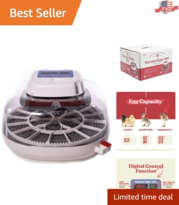 Automatic Chicken Egg Incubator with Temperature Control - Nurture Right Model