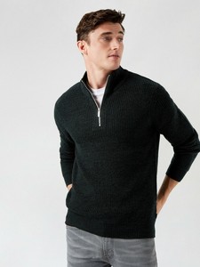 mens black half zip jumper