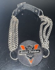 Authentic 90s HARLEY DAVIDSON JEWELRY BOOT CHOKER NECKLACE LOGO ENAMEL USA MADE