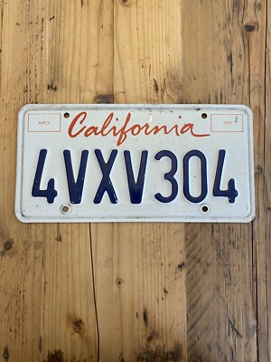 California US Nummernschild 4VXV304