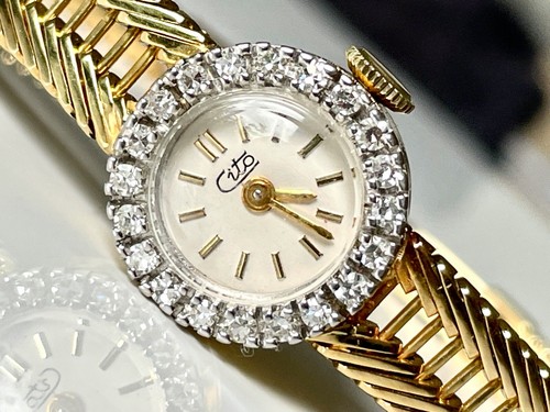 MONTRE FEMME CITO avec DIAMANTS 750/18 CARATS OR À REMONTAGE MANUEL