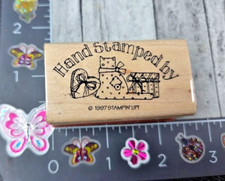 Stampin' Up Hand Stamped By Cat 1997 Rubber Stamp Wood O30