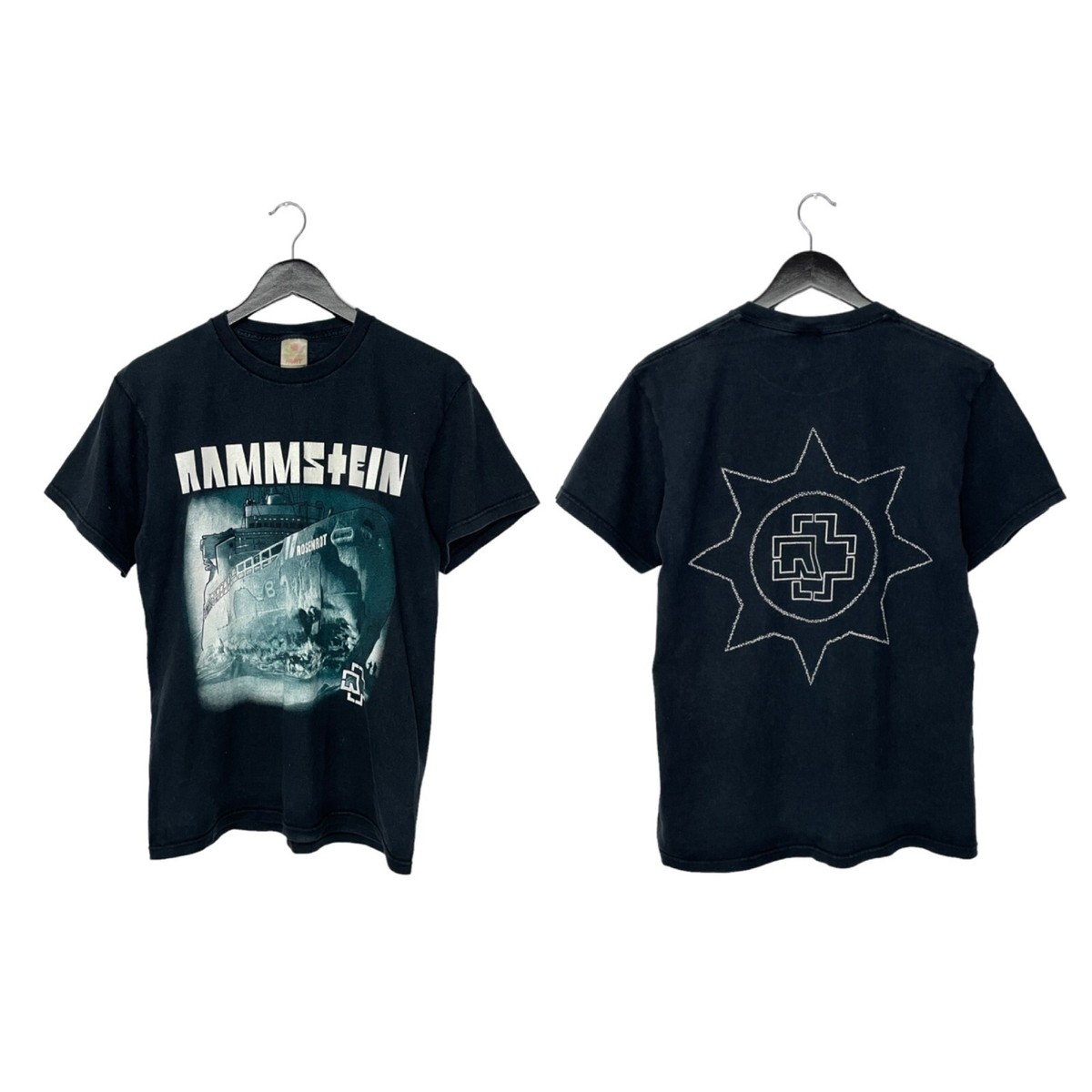 Vintage Rammstein Rosenrot 2005 Album Logo Double Sided T Shirt