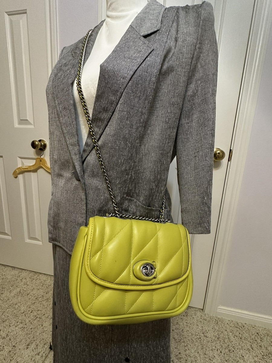COACH Pebble Madison C2257 Women's Should Bag, Bright Green