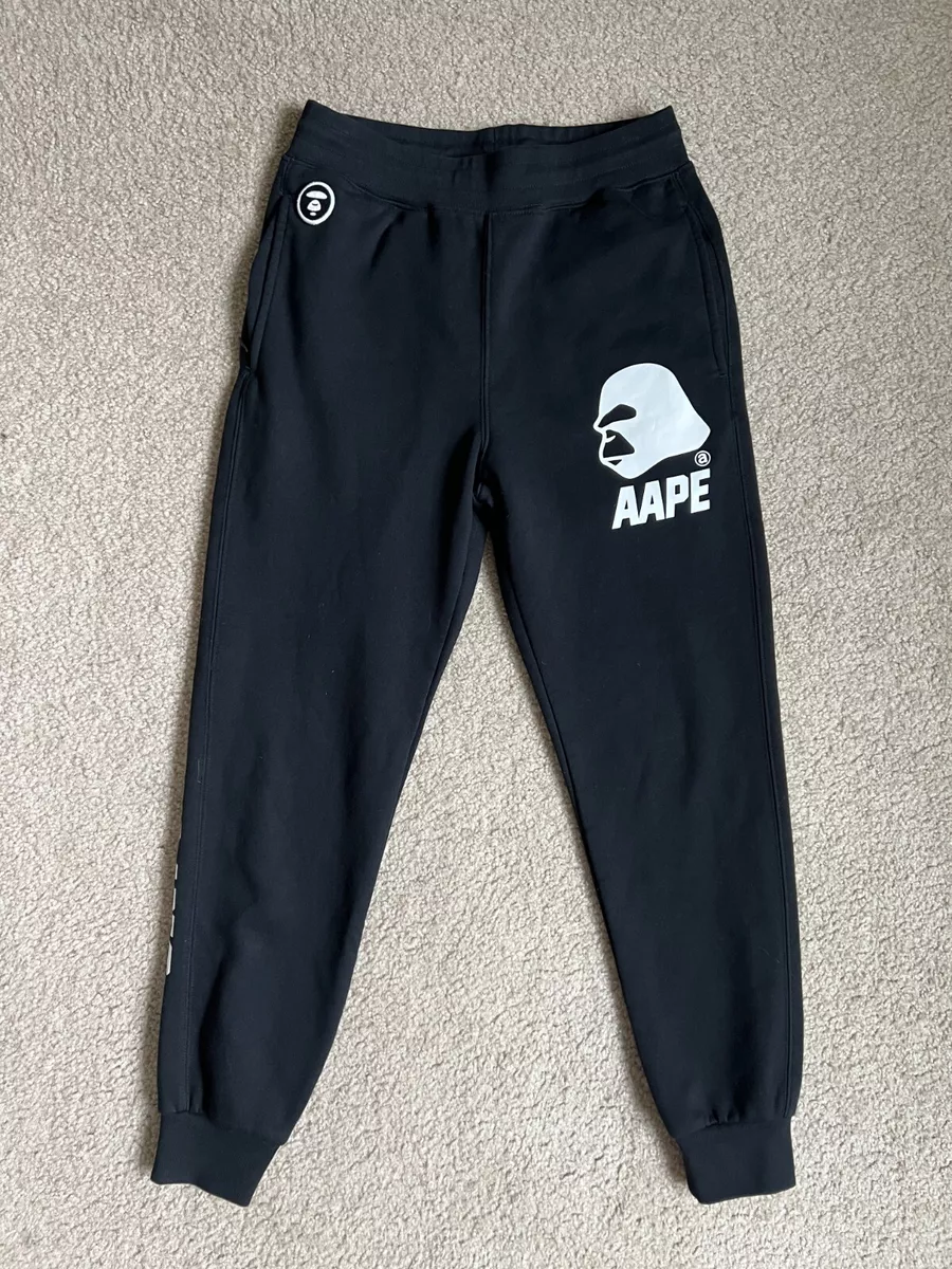 Aape by A Bathing Ape Men's S Small Black Camo Jogger Track Pants
