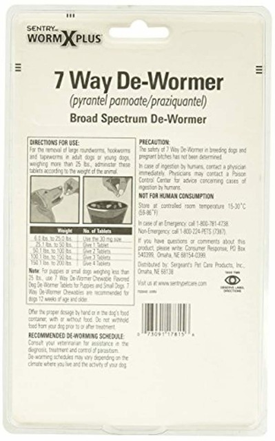 sentry 7 way dewormer directions