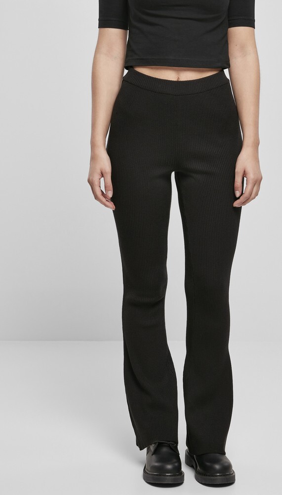 Urban Classics Leggings Donna Vita Alta In Velluto Bootcut - Comodi Ed Eleganti Per Tutti I Giorni