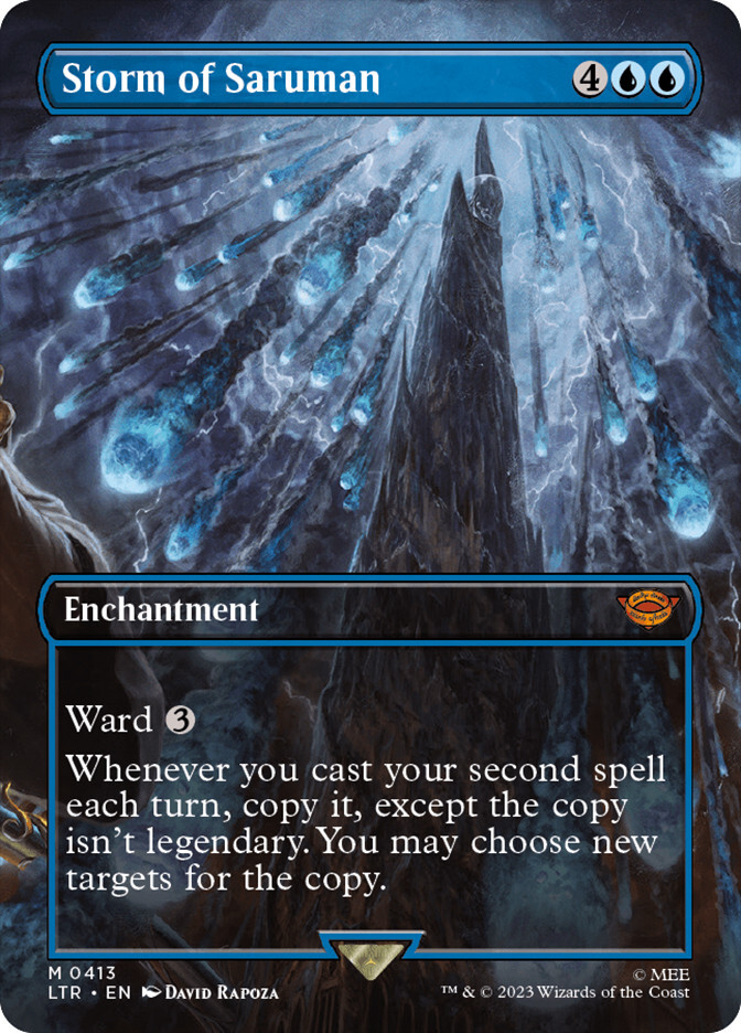 MTG Storm of Saruman Borderless - The Lord of the Rings #413