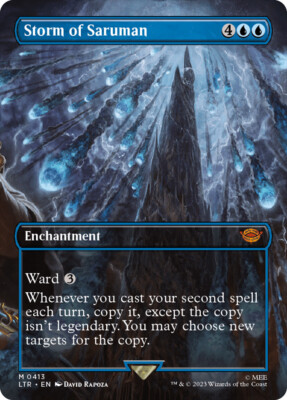 MTG Storm of Saruman Borderless - The Lord of the Rings #413