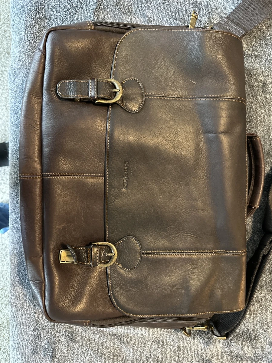 Samsonite colombian leather messenger bag sales