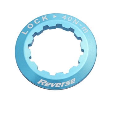 Reverse, Cassette Lock Ring  für 11 Zahn, Kassettenabschlussring, light blue