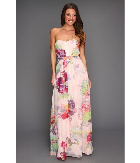 formal ted baker dresses Gojji Treasured Orchid Print Maxi Dress 100% Silk Size TB 2 ted baker dresses outlet