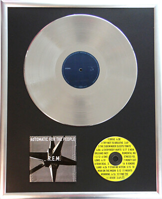REM Automatic for  gerahmte CD Cover +12'' Vinyl goldene/platin Schallplatte