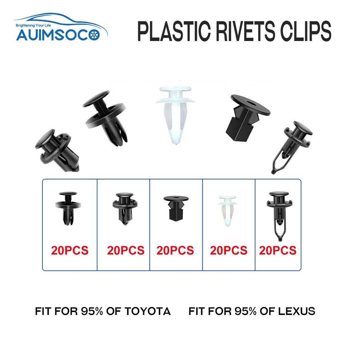 Clip Guarnizioni 120 Pezzi 120x TOYOTA & LEXUS Trim Panel Clips Bumper ...