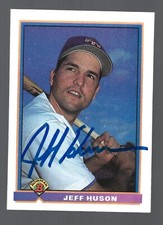 Jeff Huson AUTOGRAPH Texas Rangers 1991 Bowman #273 AUTO Baseball Card