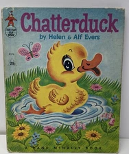 Vintage 1967 CHATTERDUCK  Rand McNally Tip Top Elf  Hardback Book Colorful