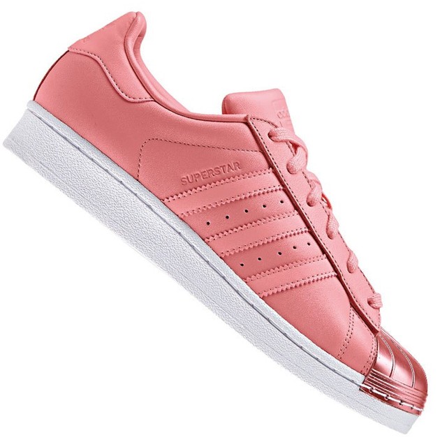adidas superstar metal toe pink