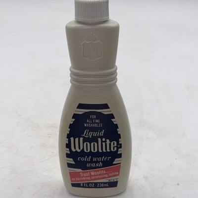 Woolite Cold Water Wash Liquid Laundry Detergent 8 oz ~80% Full Vintage 1980 s