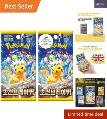 Erhöhen Sie Ihre Sammlung mit Surging Sparks x2 Koreanische Pokémon Booster Packs