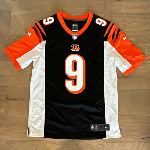 Nike Cincinnati Bengals Joe Burrow #9 NFL Jersey Men’s M Black Orange White
