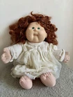 1987 Coleco Cabbage Patch Kids Talking Doll Brown Curly Hair Green Eyes Vintage