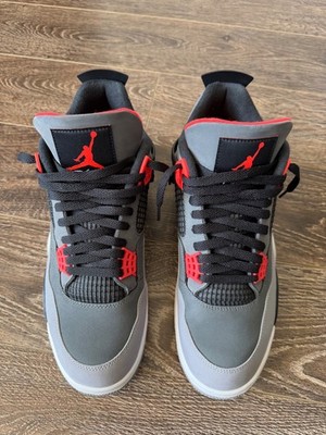 Jordan 4 Infrared Size 12 - Retro Grey w/ Red - excellent condition