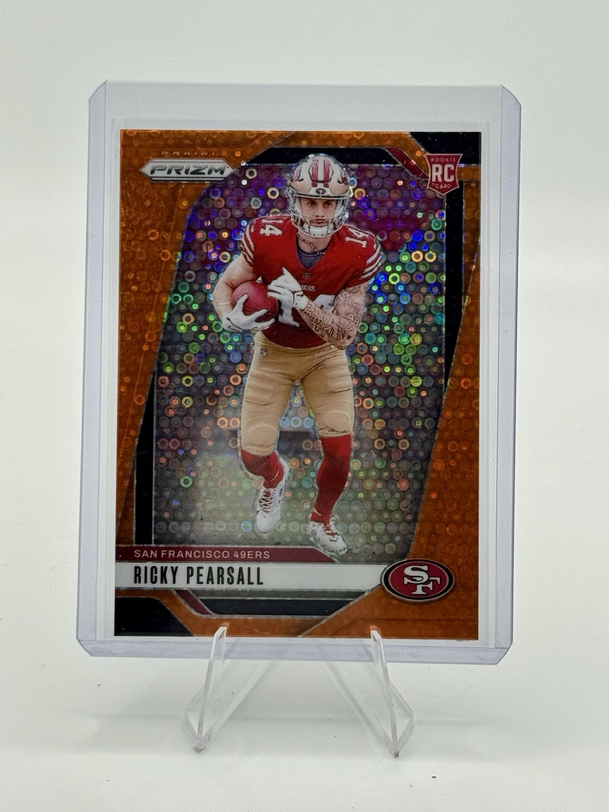 Vintage 2024 Panini Prizm Ricky Pearsall #383 Disco Prizm Rookie 49ers Card