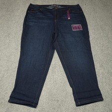 Gloria Vanderbilt Women's Jeans Dark Indigo 18W Stretch Slimming New 27.5"