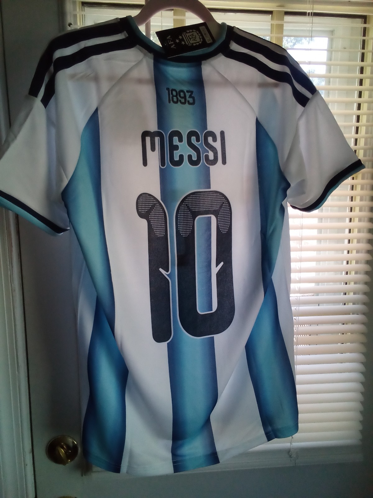 Argentina Messi #10 2022 WORLD CUP CHAMPIONS JERSEY size mens Xtra Large