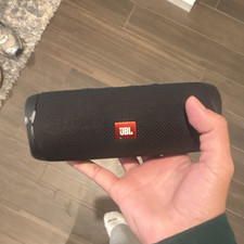 JBL Charge 4 Bluetooth Portable Speaker, Black Cylindrical Design
