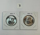 2015 P & D UNC Clad Kennedy Half Dollar Set in CB Flips -Free Shipping - B
