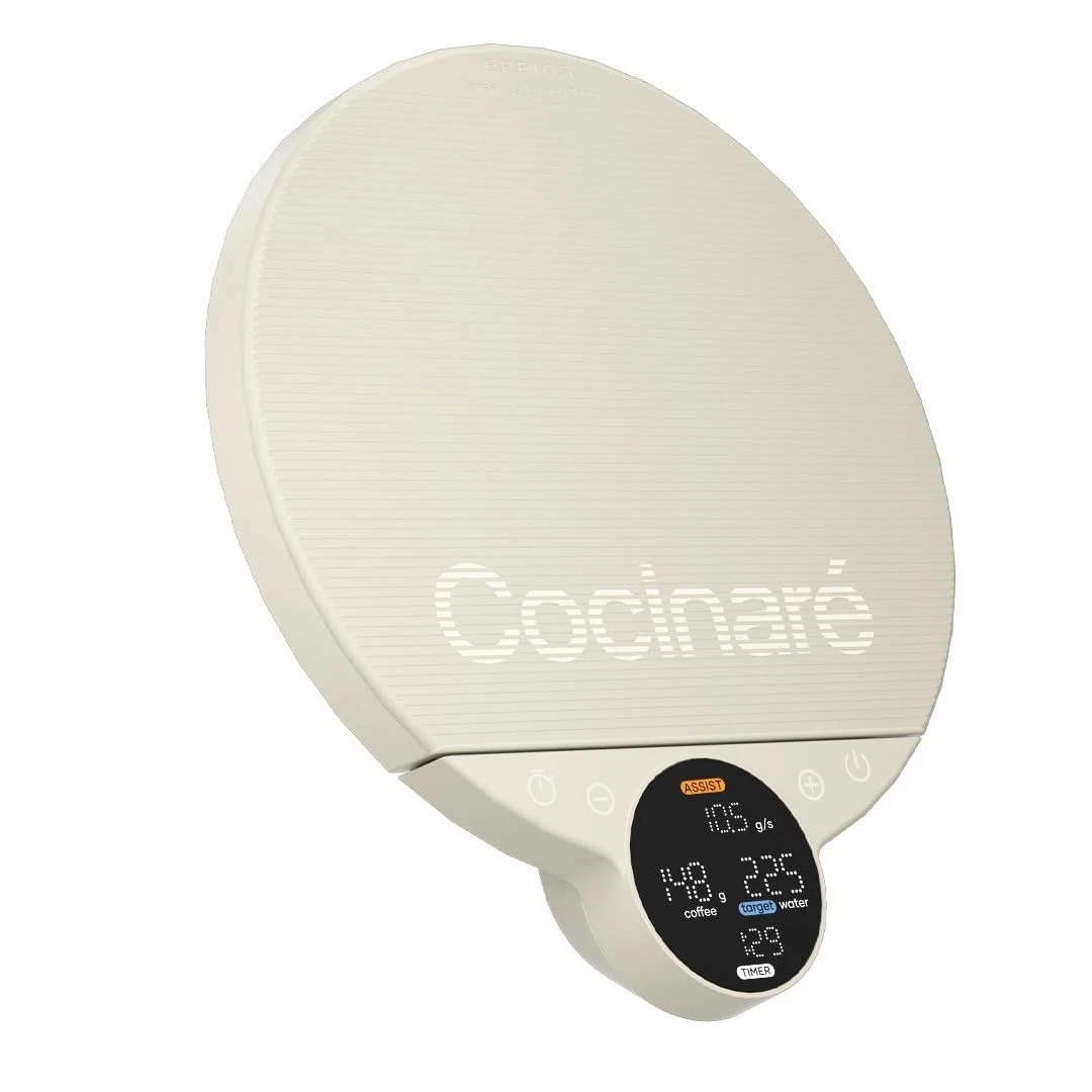 Cocinare Balance Lite Coffee Scale 3kg 0.1g Precision Timer, White