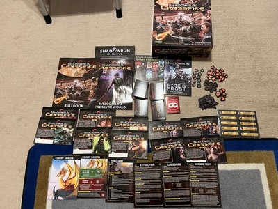 Shadowrun Crossfire Cooperative Deck-Building Game Catalyst Game Labs Complete