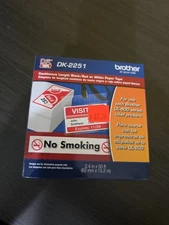 NIB Brother DK-2251 2.4" x 50' Continuous Paper Label Tape Black & Red on White