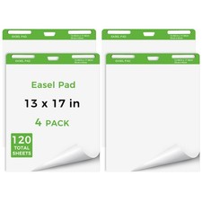 Mini Easel Pads Non-Stick Flip Chart Paper 13x17 Inch White 30 Sheets 4 Pack