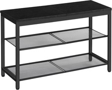 Shoe Bench 3-Tier Shoe Rack Industrial Shoe Organizer Storage Bench 29.5 inches