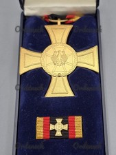 BUNDESWEHR EHRENKREUZ GOLD MIT ETUI & SPANGE ORIGINAL BW ORDEN SET