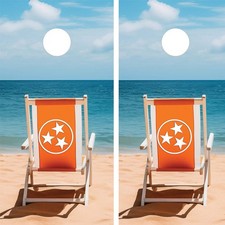 Tennessee Beach Chairs Cornhole Board Wraps / Laminated / Fadeproof