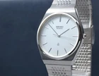 Vtg 1981 [N MINT / Box Papers] Seiko Seagull 6030-7070 Silver Quartz Men's Watch