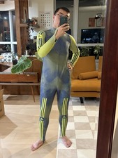 Adidas Luge Speed Suit Skinsuit Blue & Yellow...