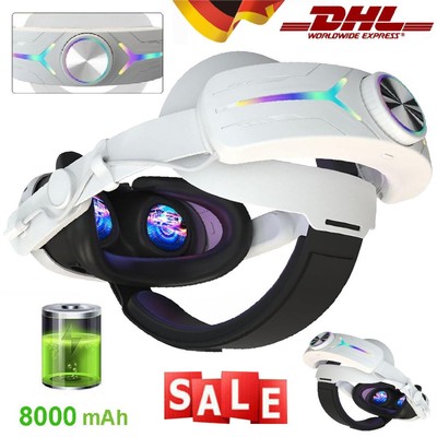Für Meta Quest 3 VR Verstellbarer Elite Strap Kopfband mit 8000mAh Akkuzubehör