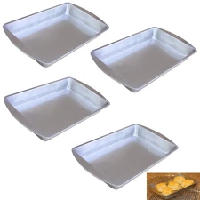 Metal Baking Pan Set Cookie Cake Brownie Biscuit Oven Trays Small 4 Pack