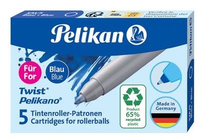 Pelikan Tintenroller-Patronen eco für Pelikano/Twist blau 5 Patronen