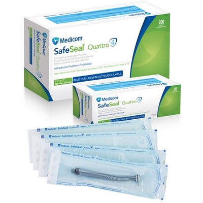 Medicom SafeSeal Quattro 2.75' x 9' Self-Sealing Sterilization Pouches 200/Pk