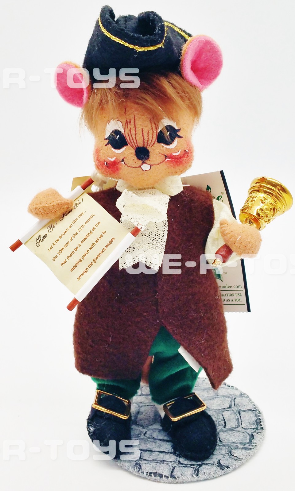 Annalee Town Crier Mouse 6"" Wired Doll 2005 No 981905