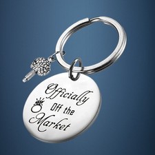 "Officially Off The Market" Bridal Shower Keychain Gift