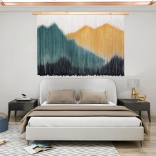 Extra Large Boho Wall Decor For Bedroom Macrame Wall Hanging Dip-Dyed Tapestr...